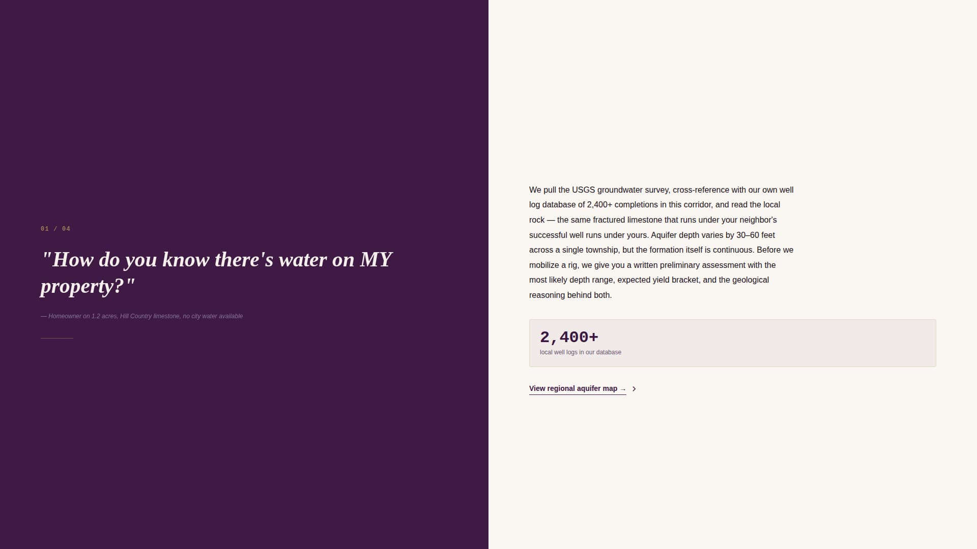 Well Driller Business FAQ Website Template