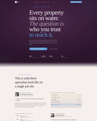Well Driller Business Booking Website Template