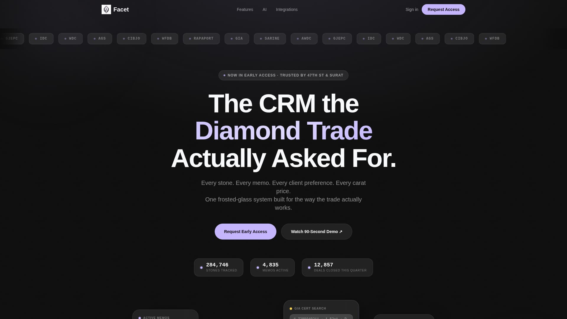 Facet - Prismatic Diamond Landing Page Template