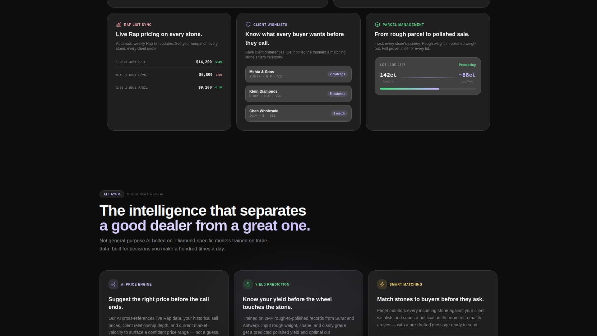 Facet - Prismatic Diamond Landing Page Template