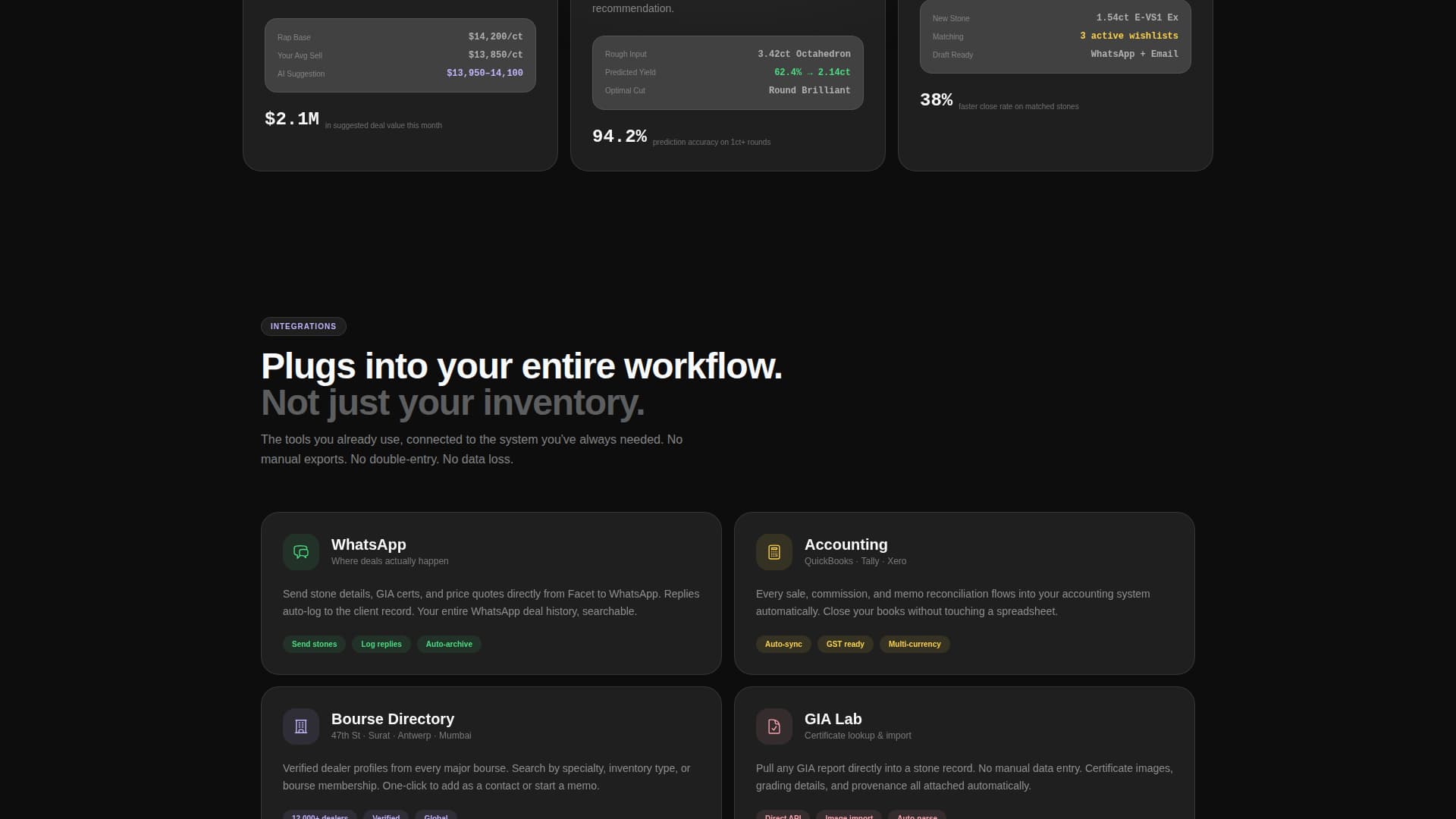 Facet - Prismatic Diamond Landing Page Template