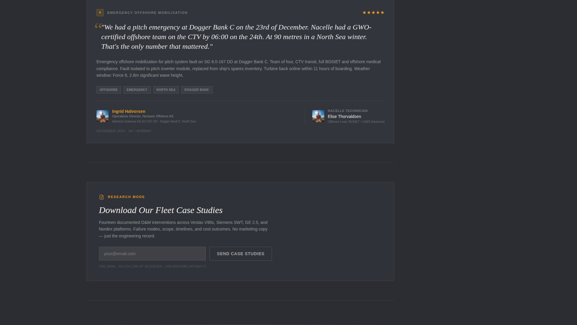 Wind Turbine Technician Business Reviews Website Template