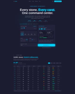 Radiant — Premium Diamond Landing Page Template
