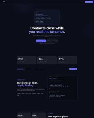 Sign - Frictionless Signature Landing Page Template