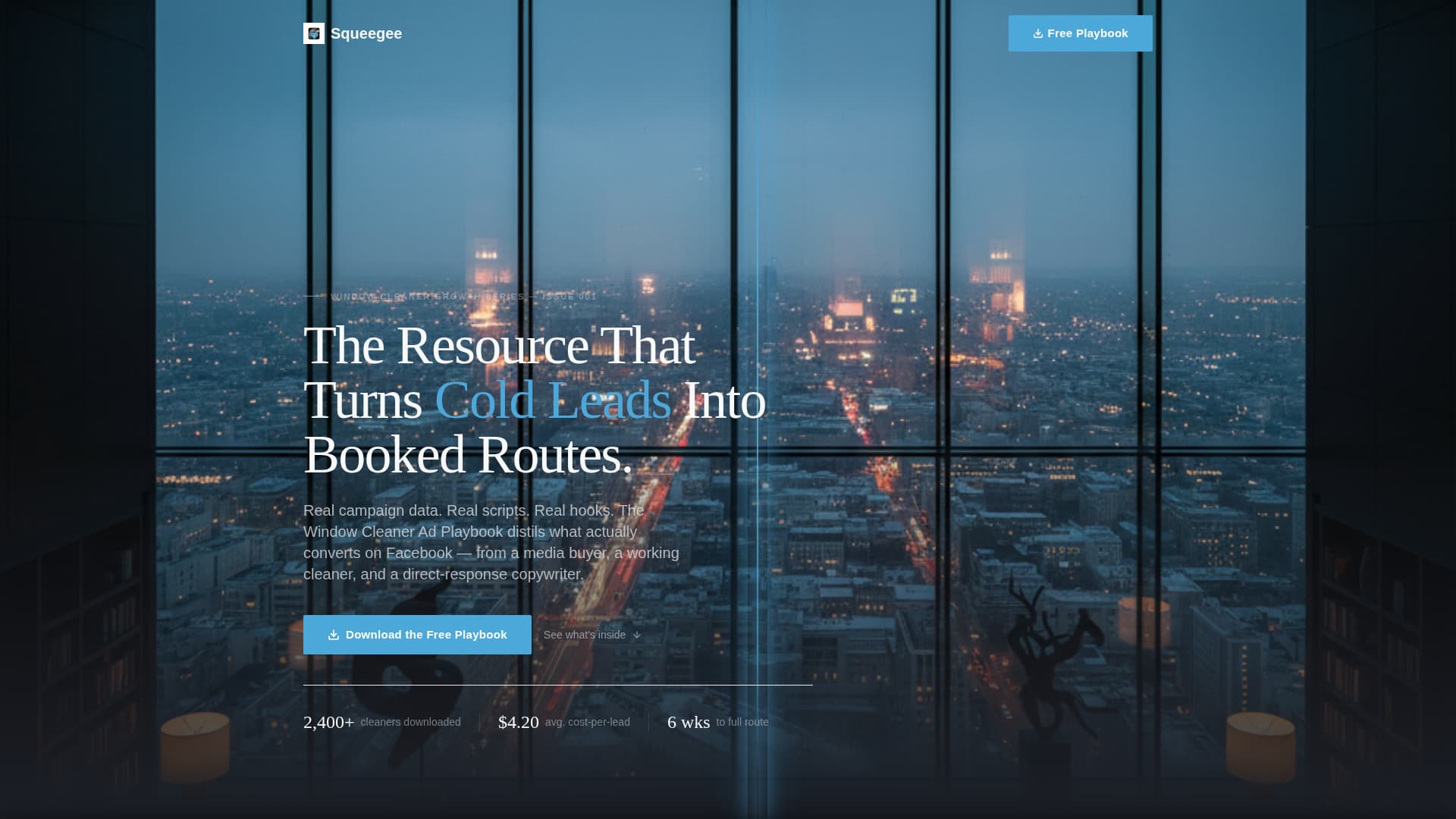 Window Cleaner Marketing Blog Website Template