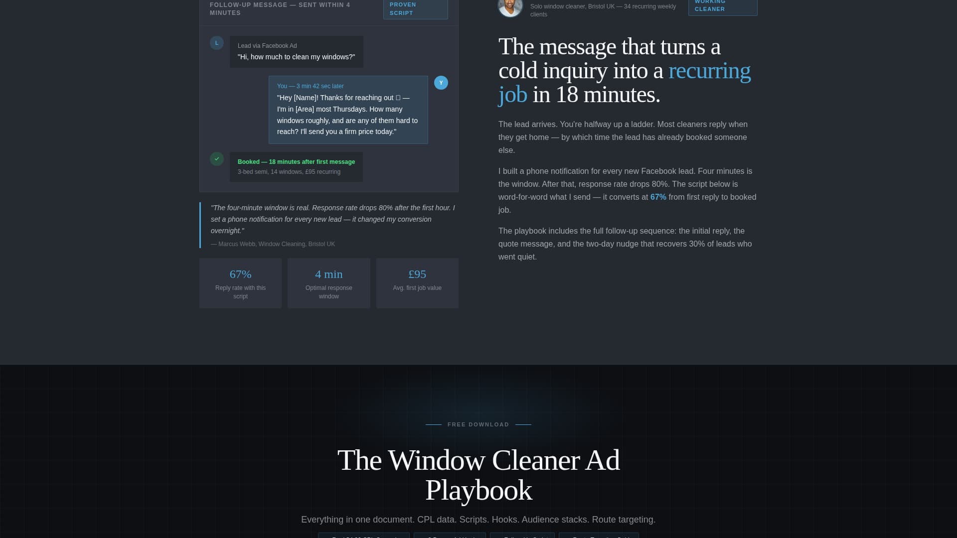 Window Cleaner Marketing Blog Website Template