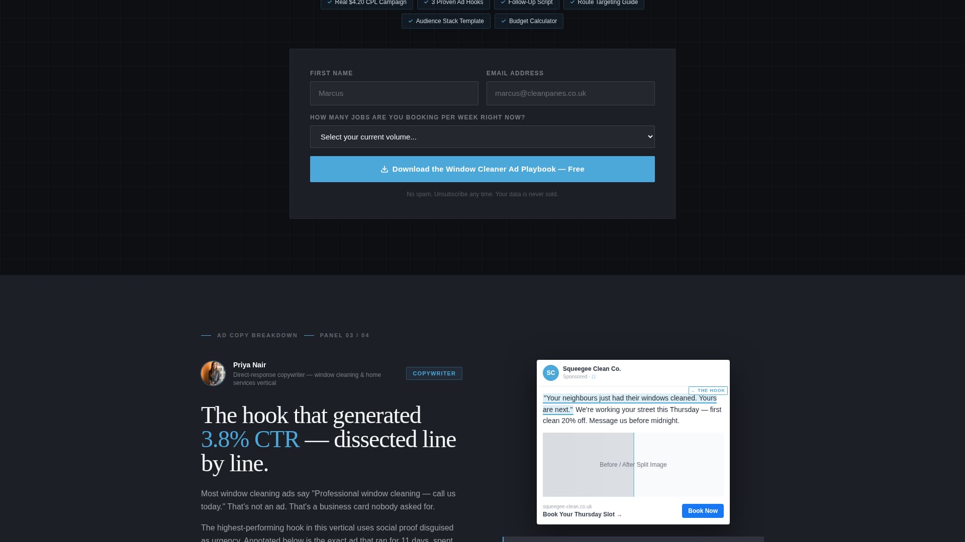 Window Cleaner Marketing Blog Website Template