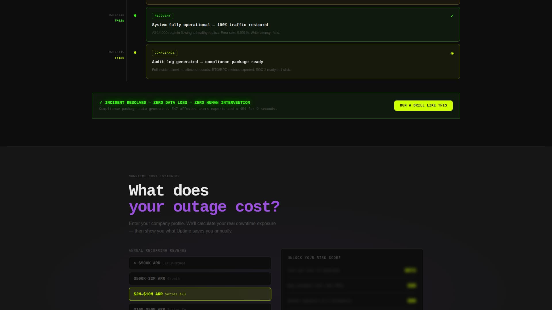 Failover - Mission-Critical Recovery Landing Page Template