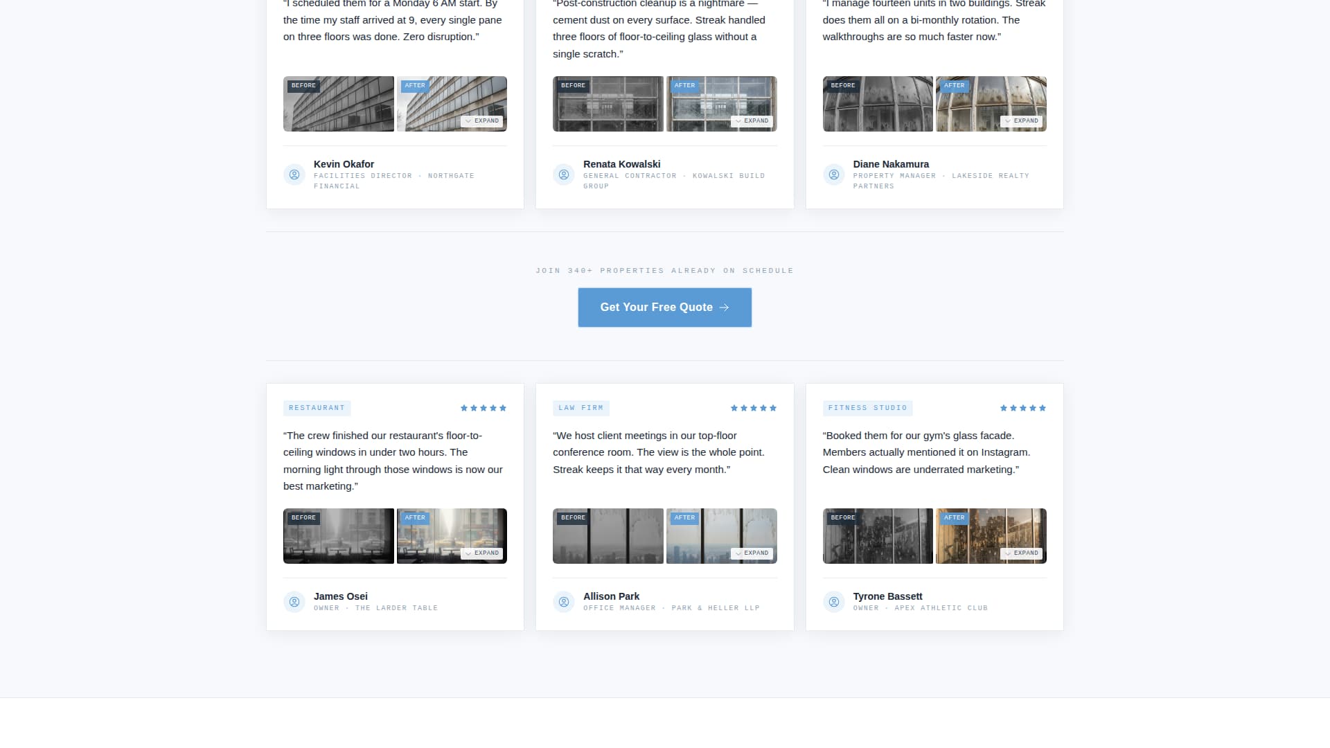 Window Cleaner Marketing Specialist Reviews Website Template
