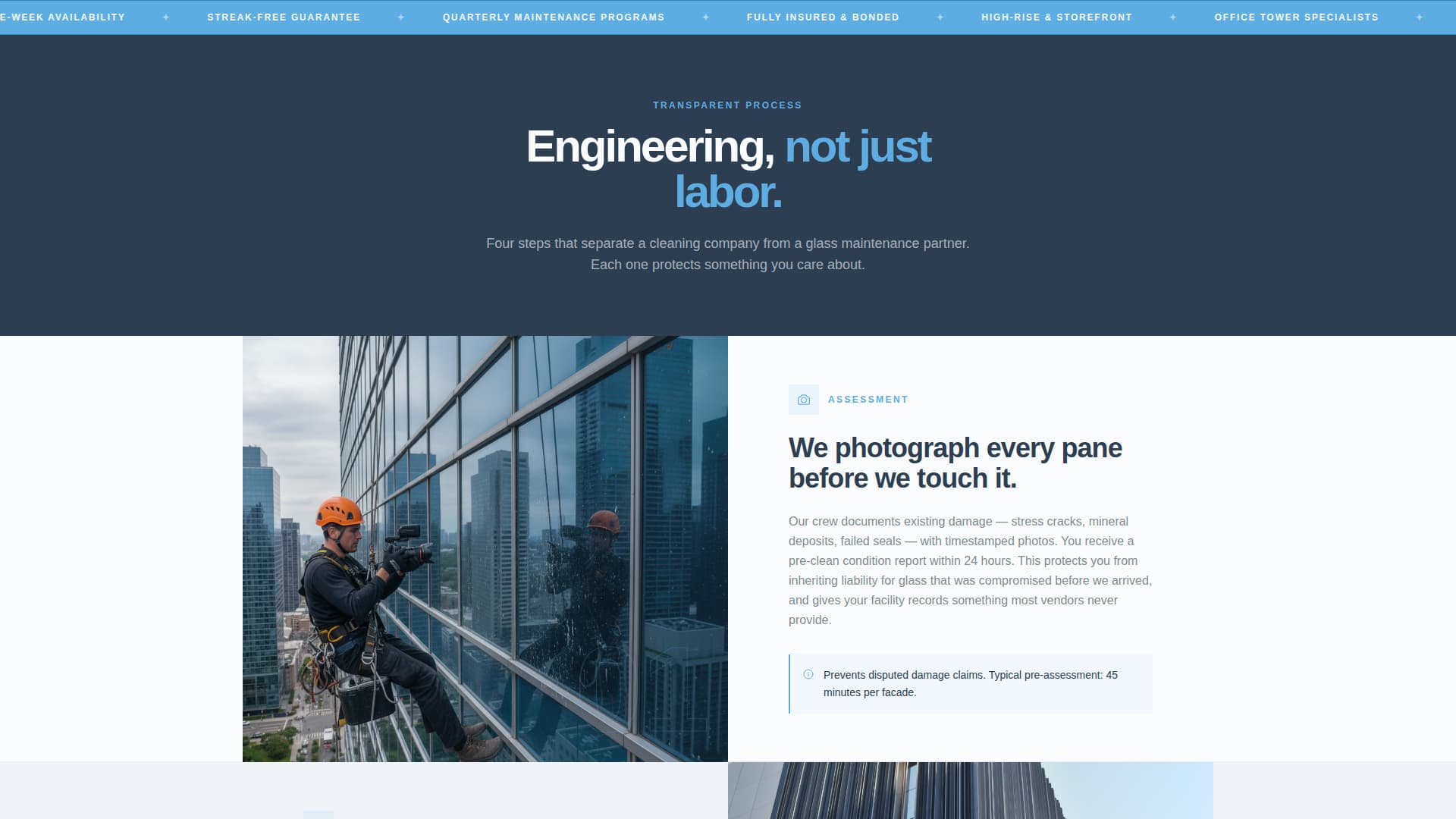 Squeegee - Precision Window Cleaning Landing Page Template
