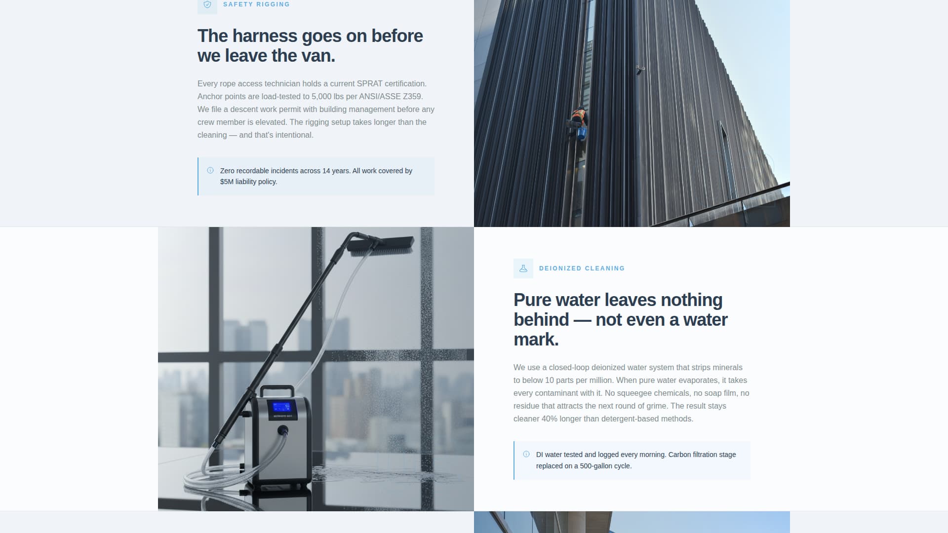 Squeegee - Precision Window Cleaning Landing Page Template