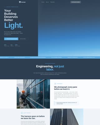 Squeegee - Precision Window Cleaning Landing Page Template