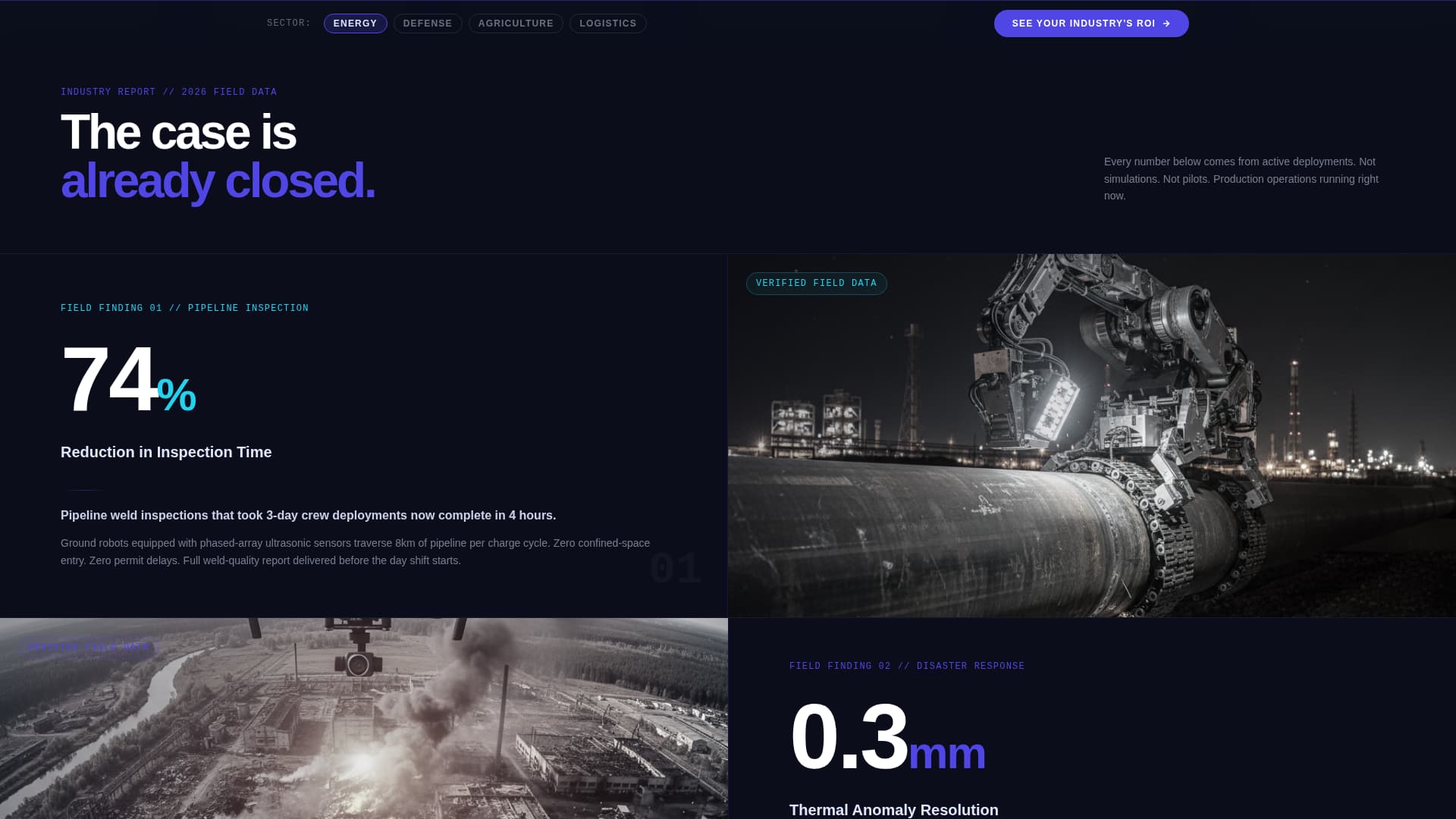 Swarm - Autonomous Robotics Landing Page Template