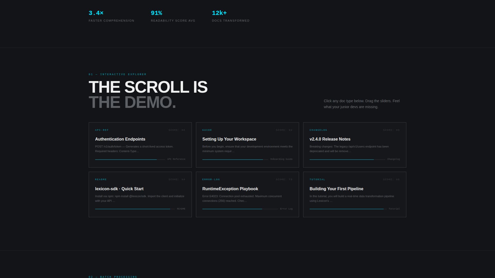 Lexicon - Accessible Documentation Landing Page Template