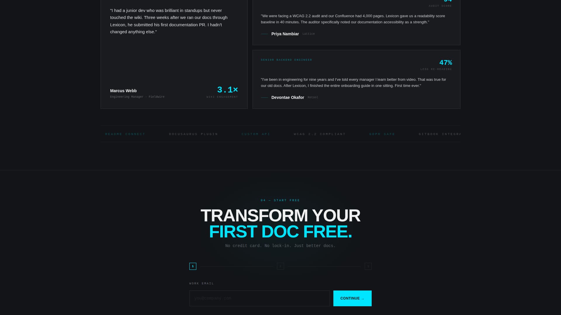 Lexicon - Accessible Documentation Landing Page Template