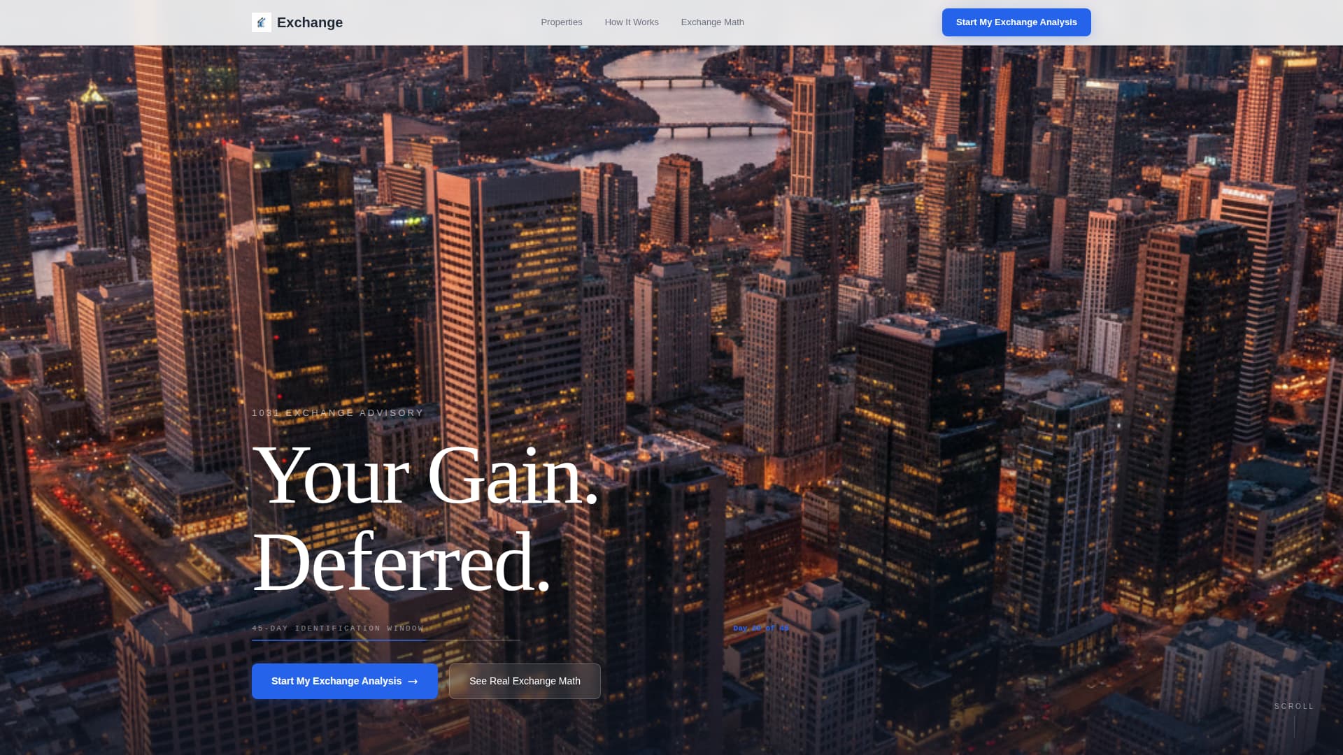 Exchange - Precision 1031 Landing Page Template