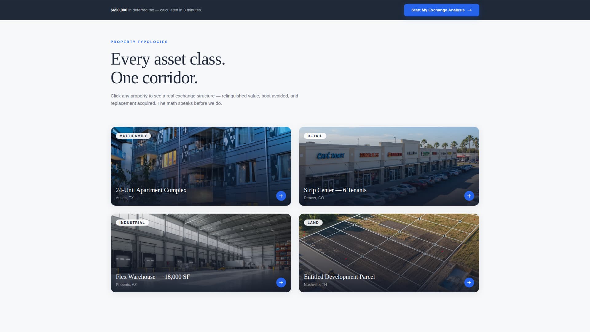 Exchange - Precision 1031 Landing Page Template