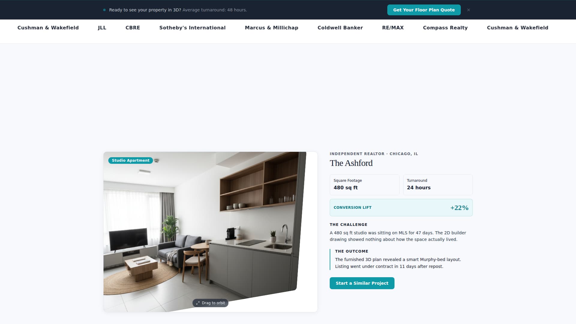 Blueprint - Precision Floorplan Landing Page Template