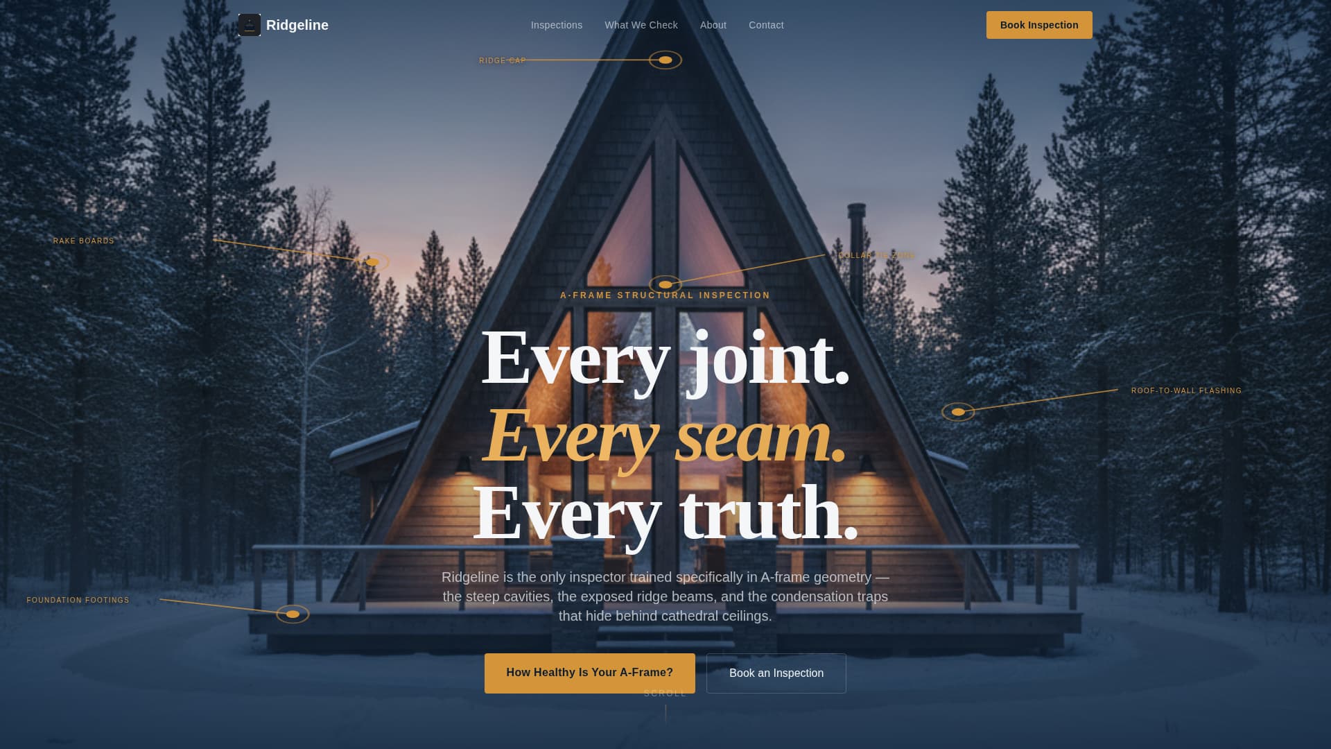 Ridgeline - Expert Aframe Landing Page Template