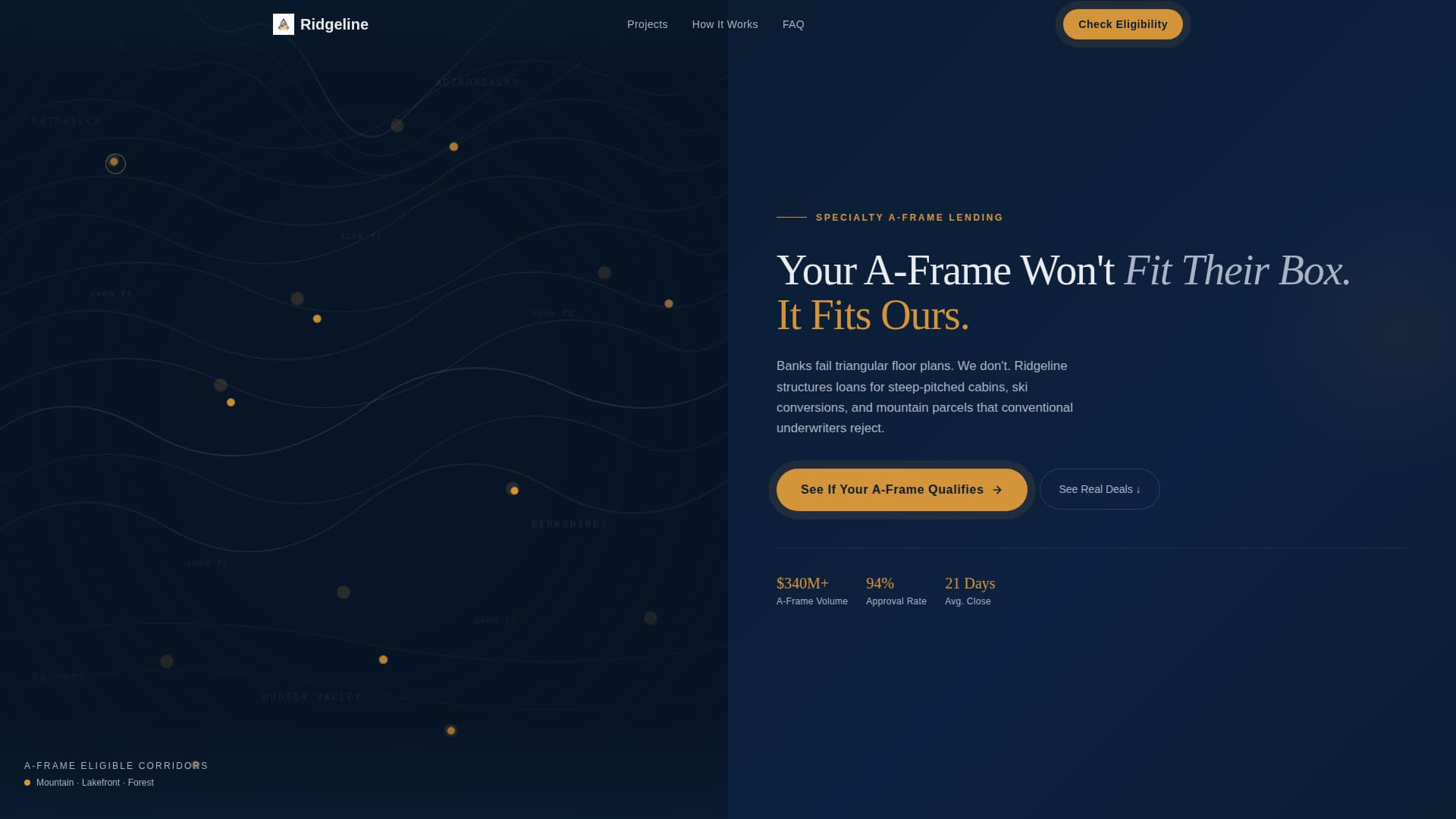 Ridgeline - Immersive Aframe Landing Page Template