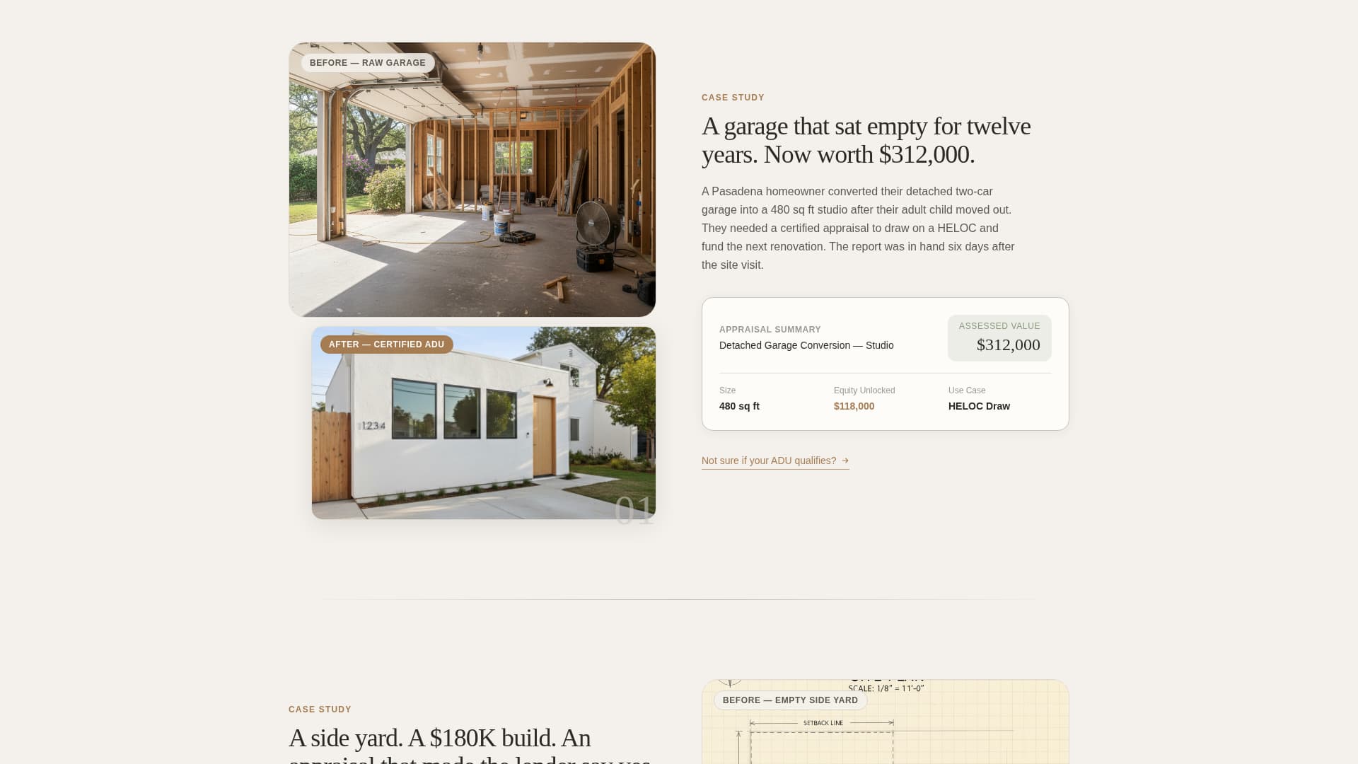 Appraise - Trusted ADU Landing Page Template