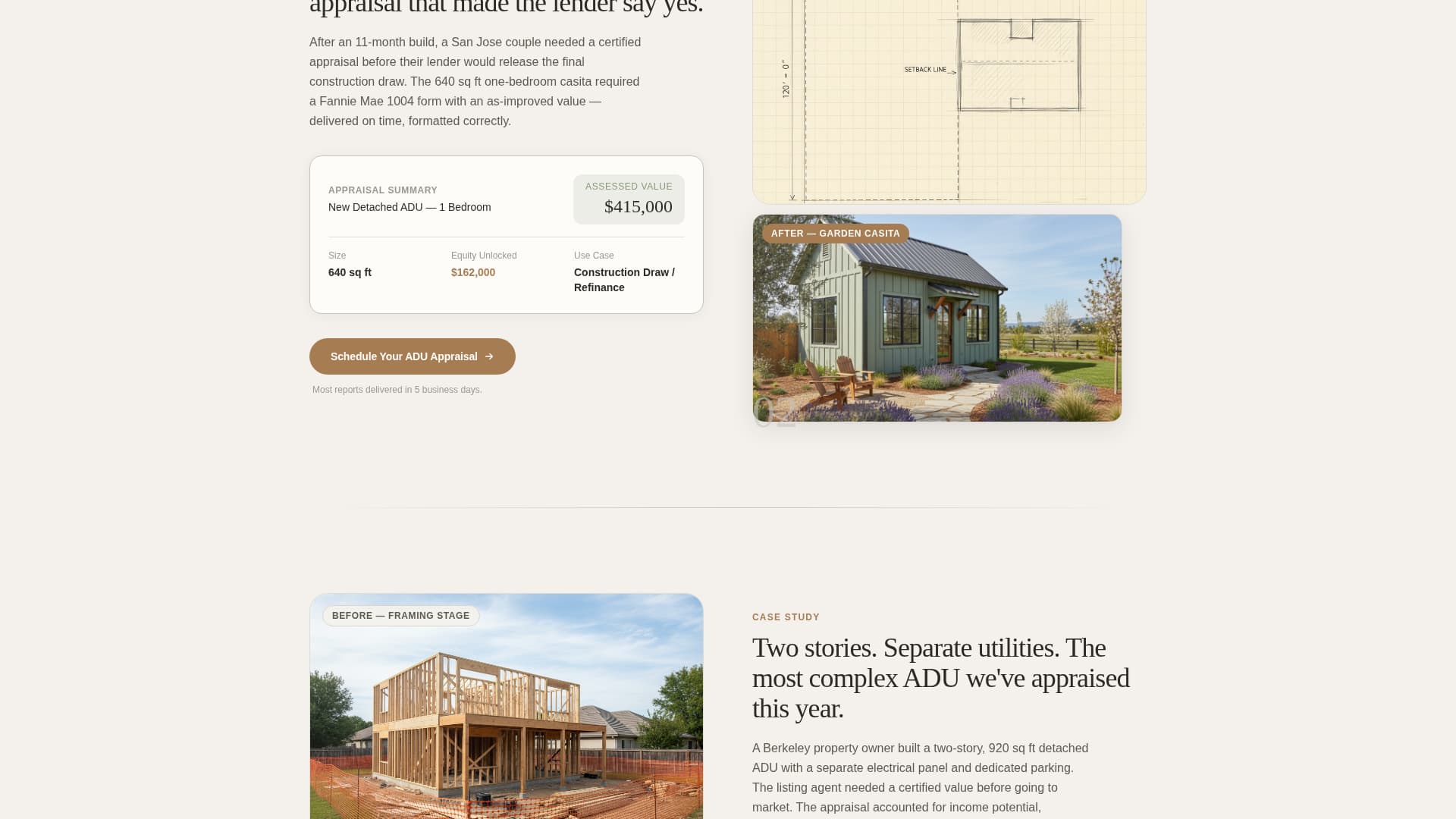 Appraise - Trusted ADU Landing Page Template