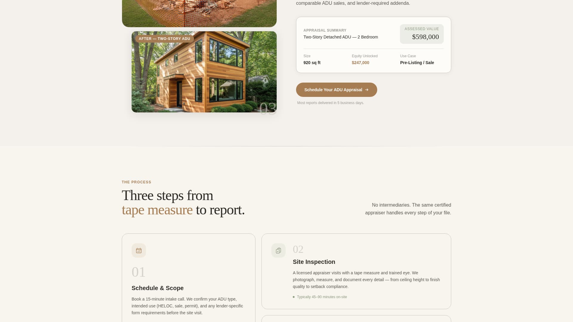 Appraise - Trusted ADU Landing Page Template