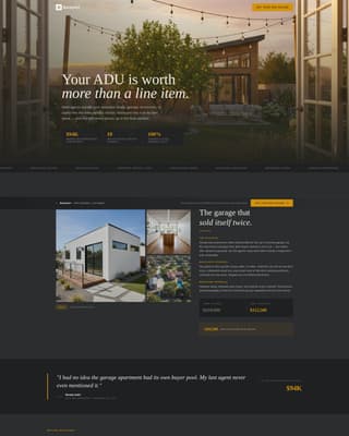 Backyard - Exclusive ADU Landing Page Template