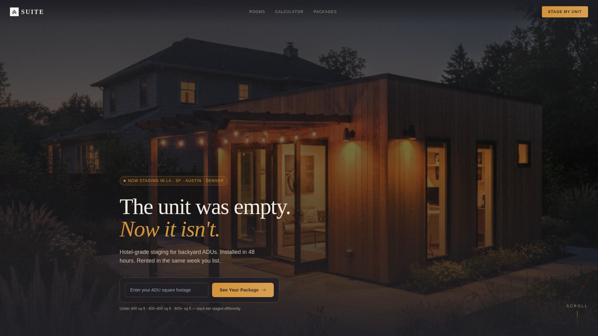 Suite - Luxe Adu Landing Page Template