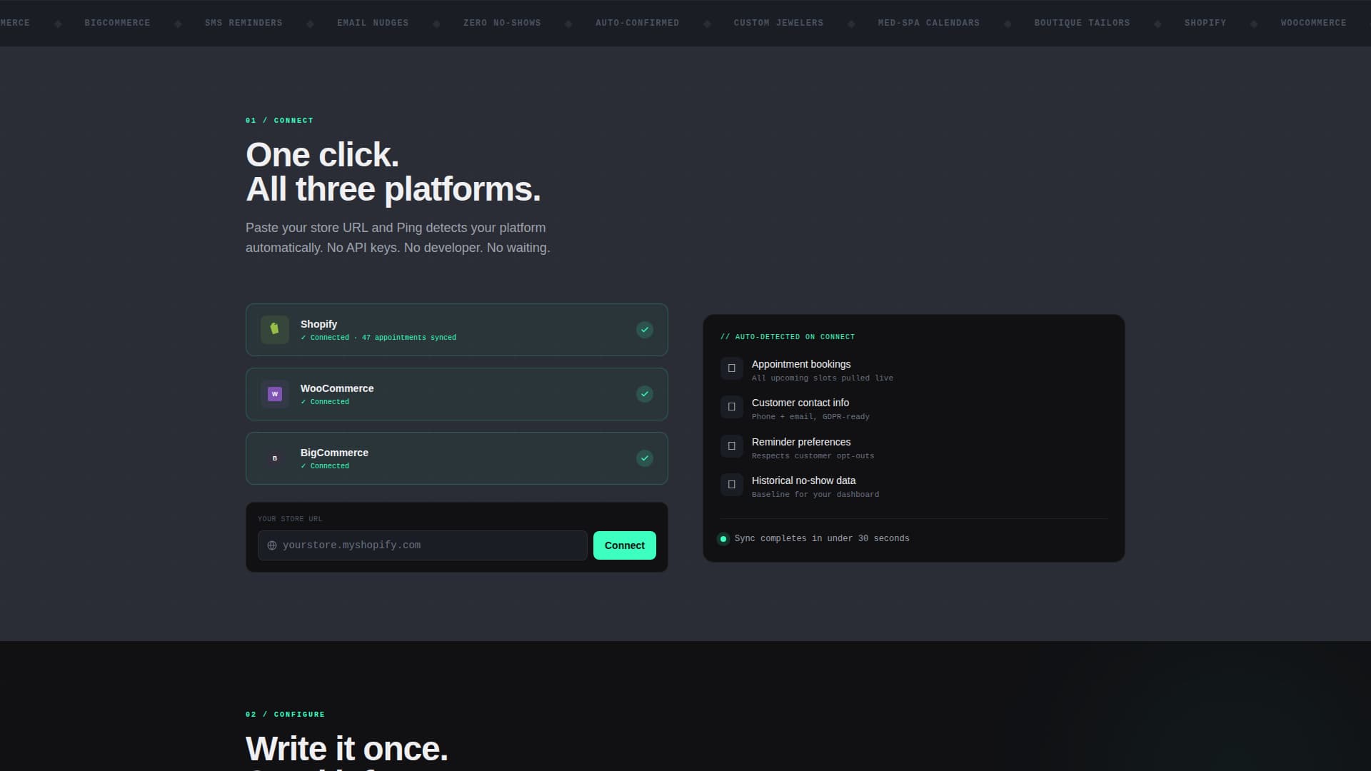 Ping - Automated Appointment Landing Page Template