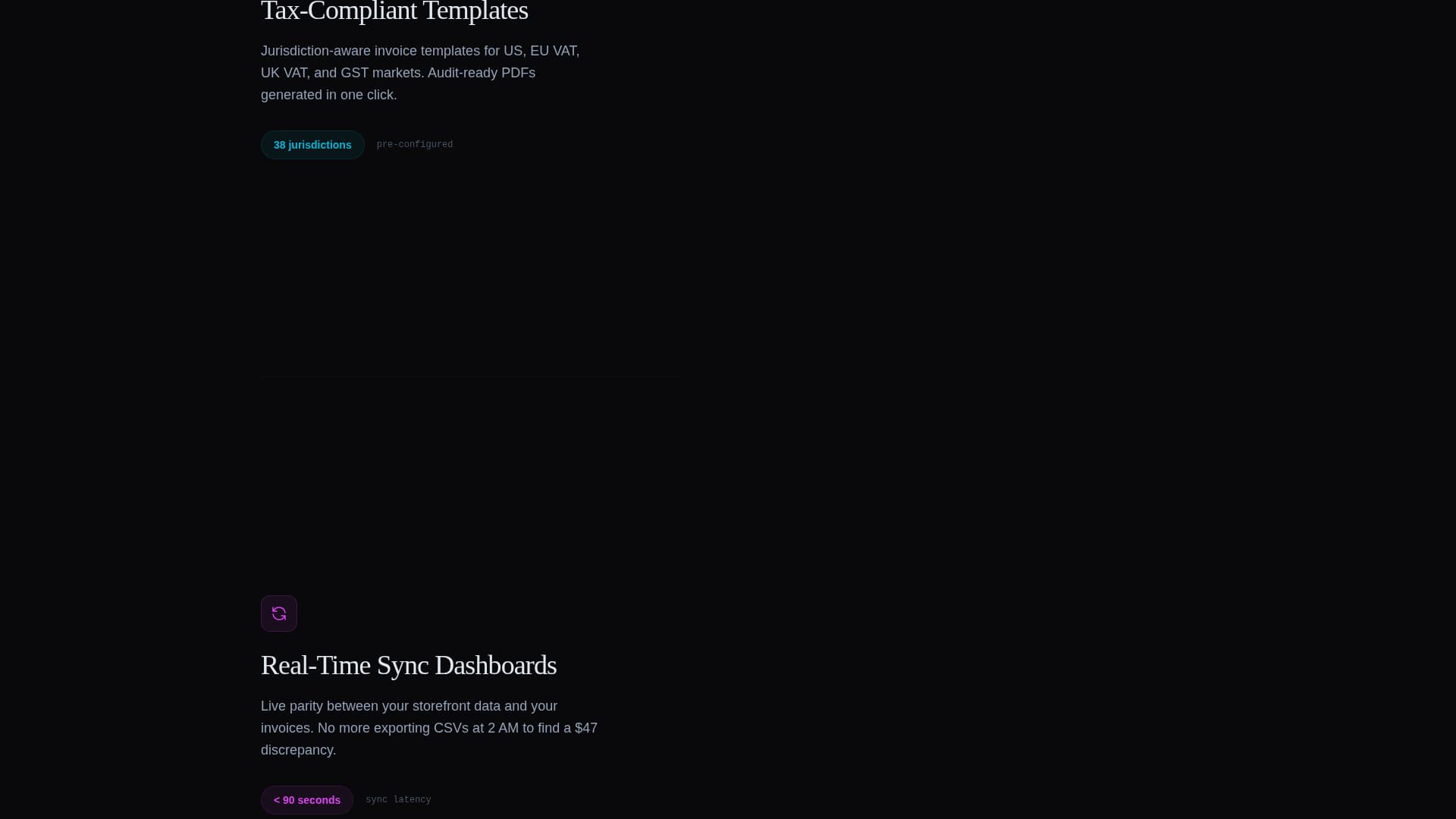 Invoicegrid - Automated Ecommerce Landing Page Template