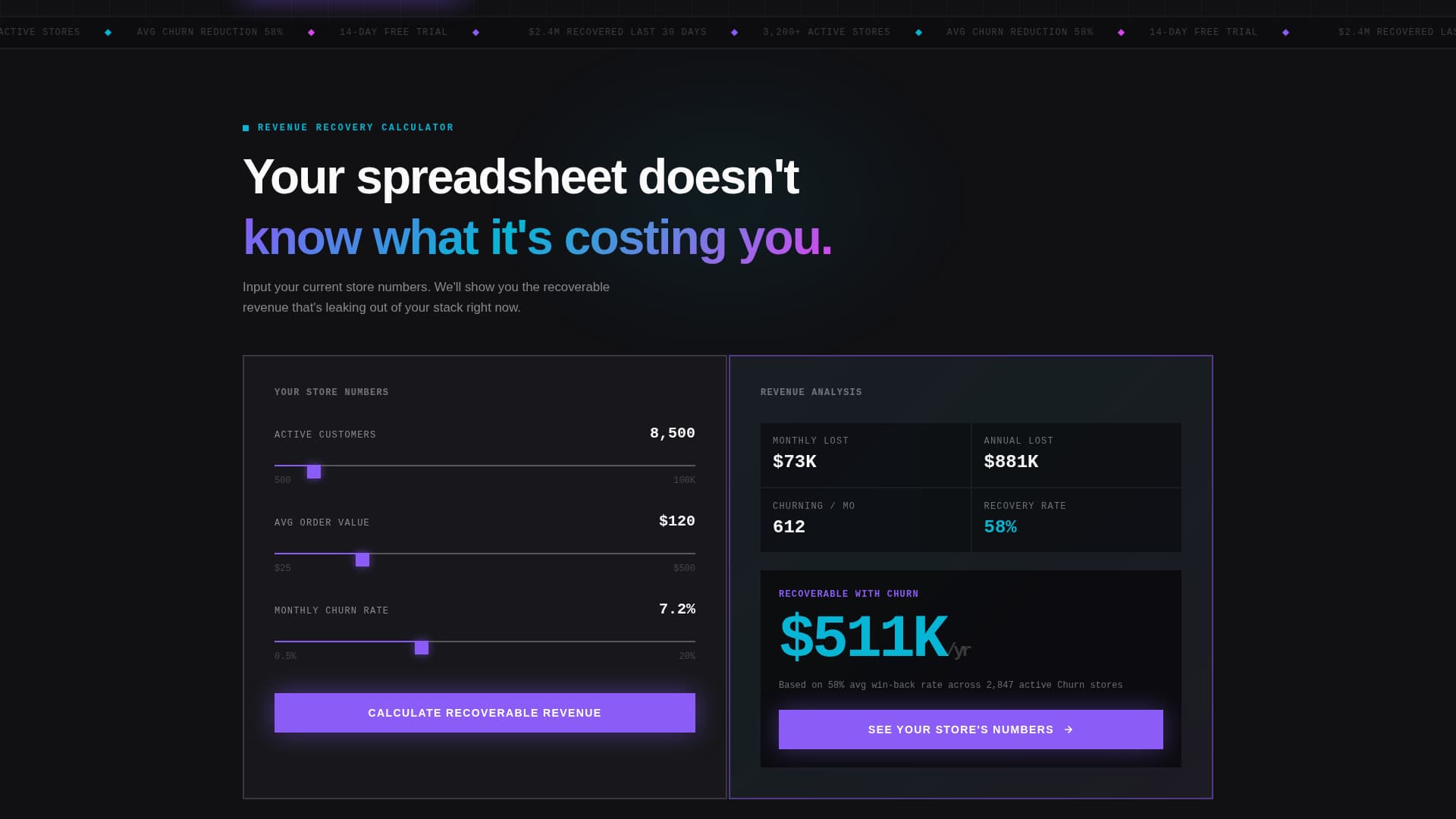 Churn - Powerful Ecommerce Landing Page Template