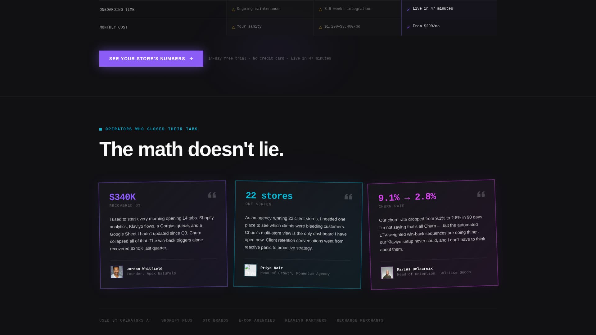 Churn - Powerful Ecommerce Landing Page Template