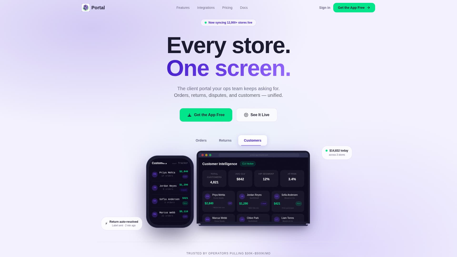 Portal - Powerful Ecommerce Landing Page Template