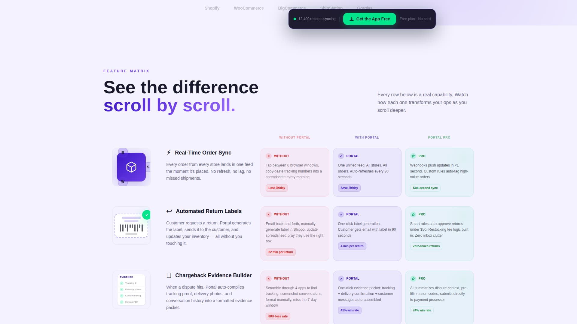 Portal - Powerful Ecommerce Landing Page Template
