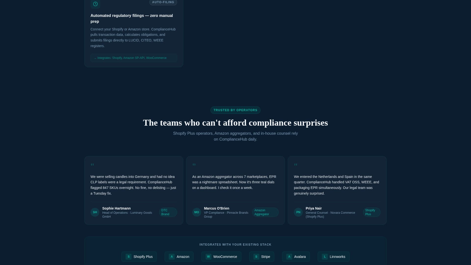 Enforce — Compliance Landing Page Template