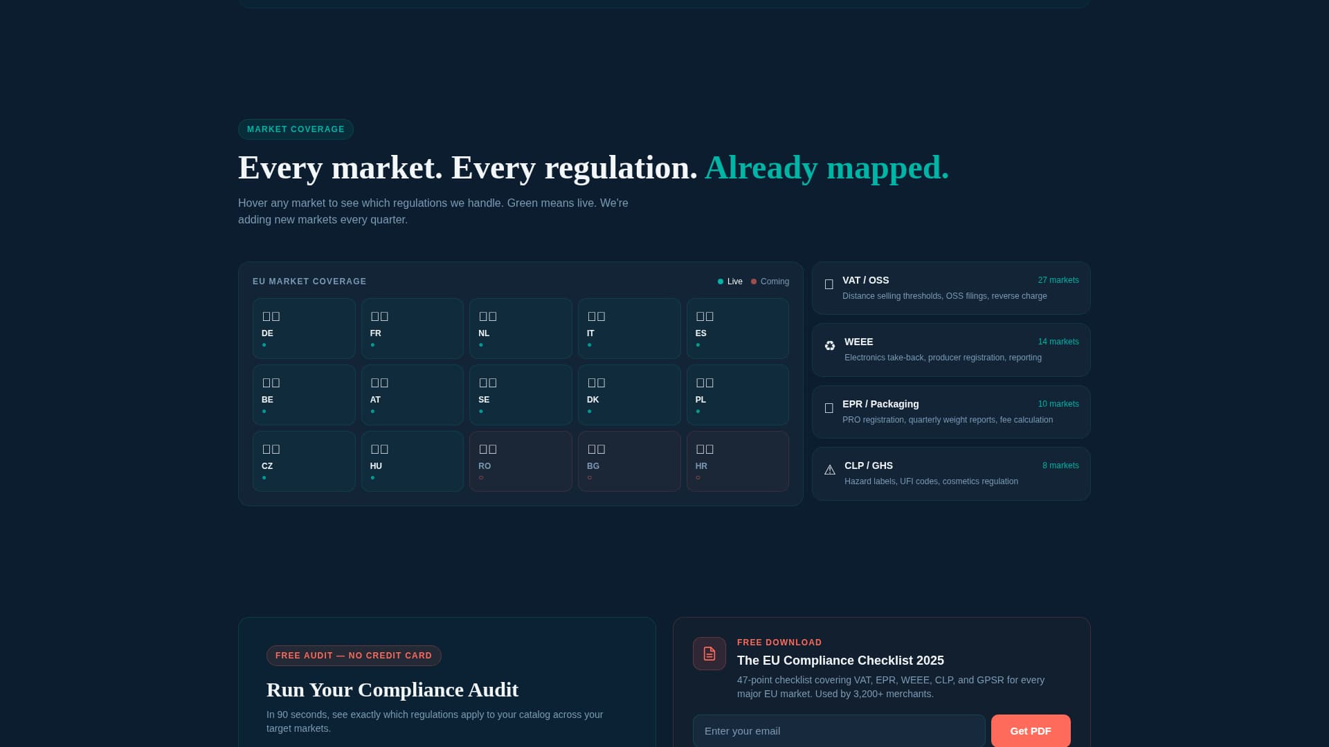 Enforce — Compliance Landing Page Template