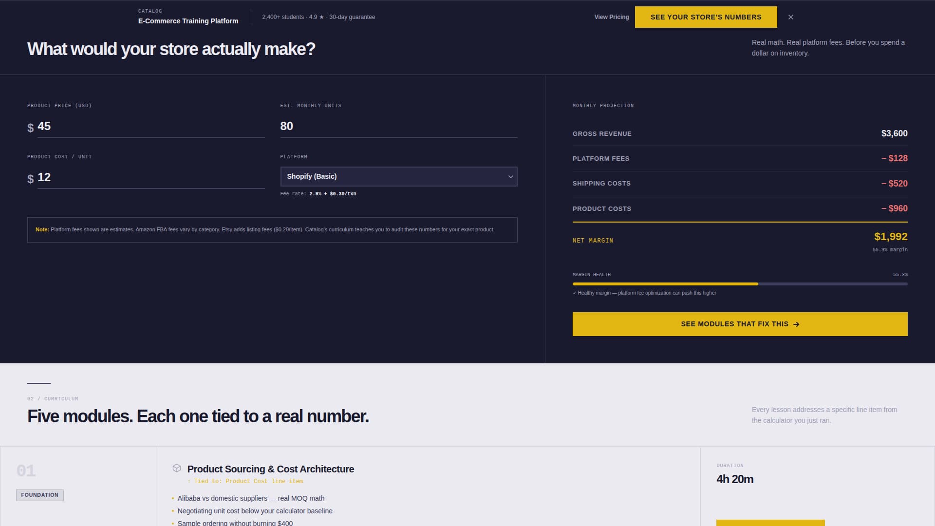 Catalog - Powerful Ecommerce Landing Page Template