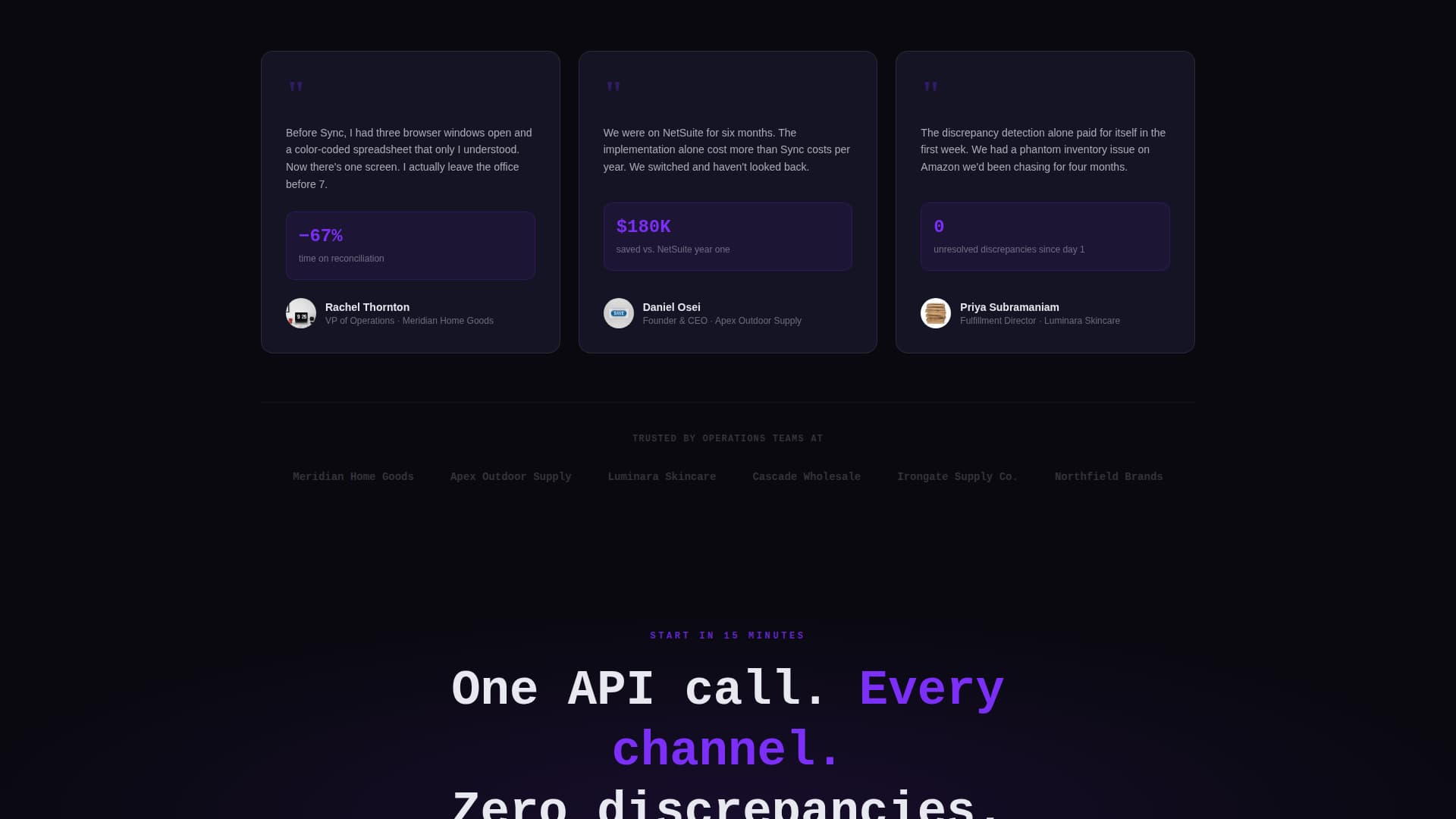 Sync - Unified ERP Landing Page Template
