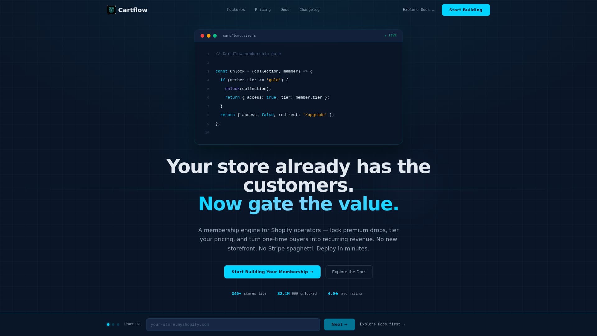 Cartflow - Powerful Membership Landing Page Template