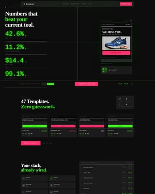 Broadcast - Bold Ecommerce Landing Page Template