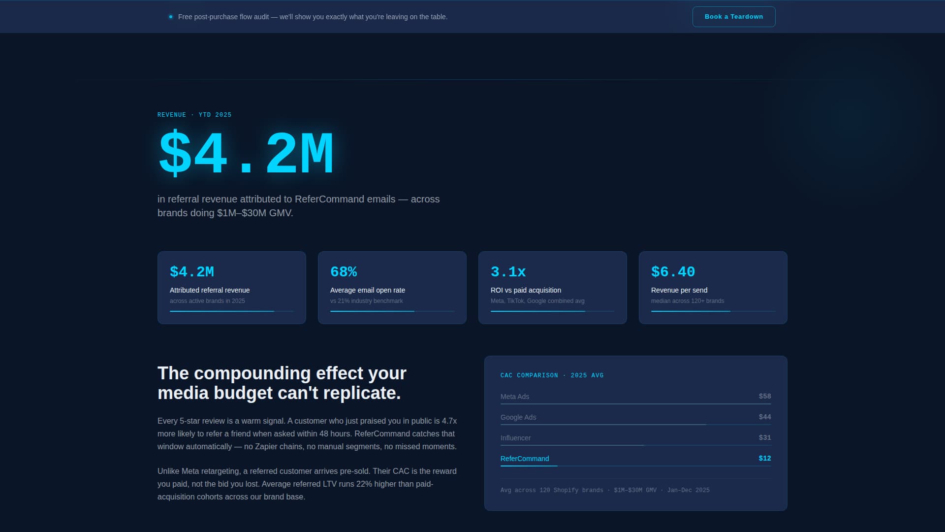 Refercommand - High-Converting Referral Landing Page Template