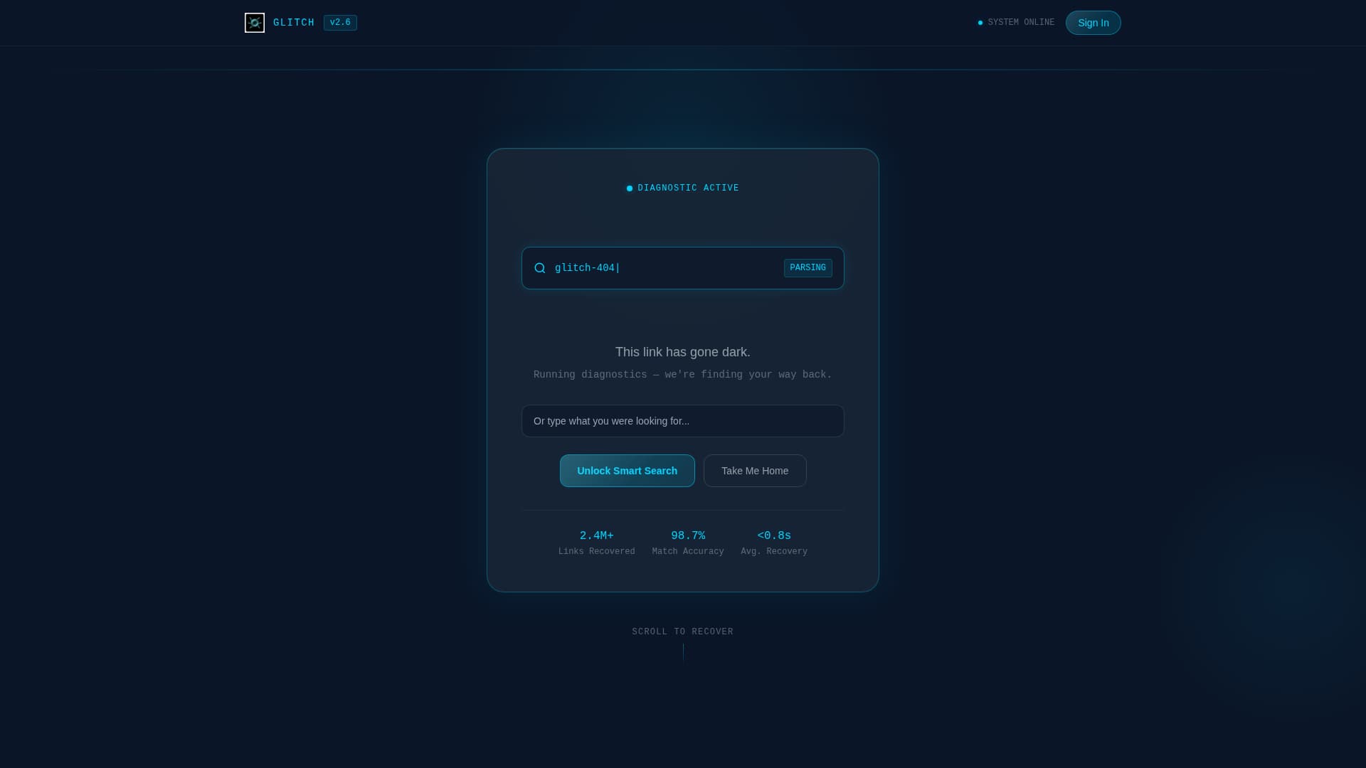 E-Commerce 404 Error Recovery & Shop Redirect Website Template