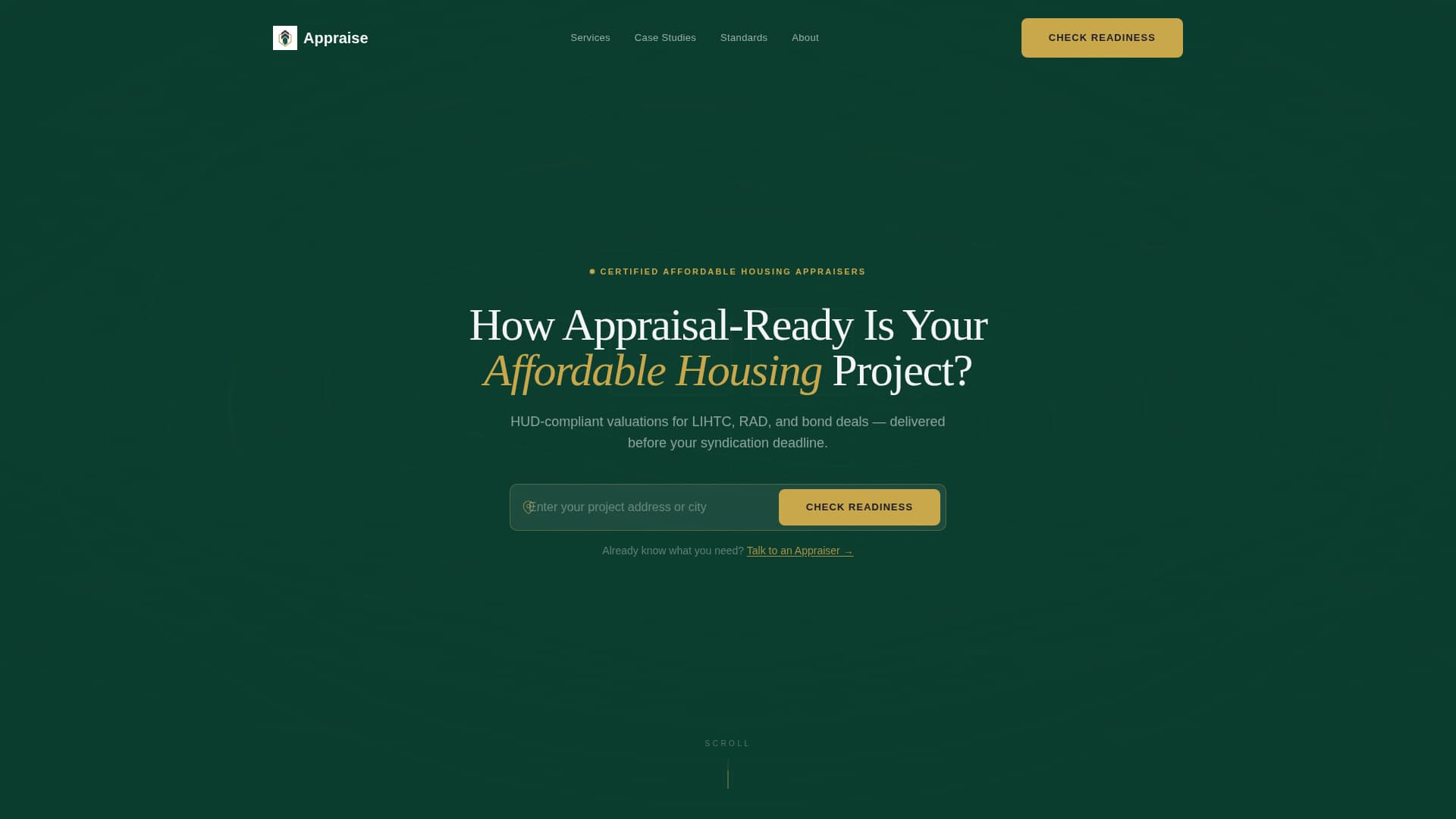 Appraise - Certified Affordable Housing Landing Page Template