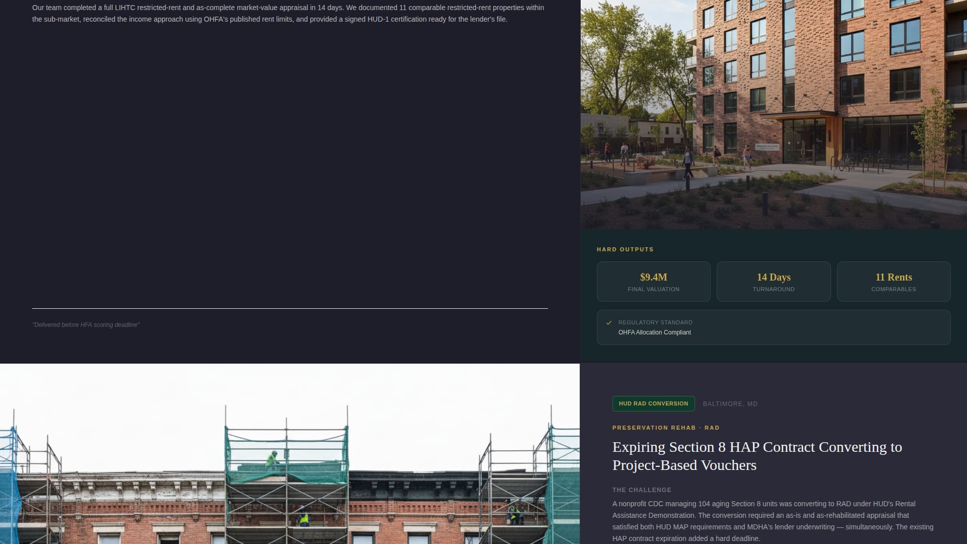Appraise - Certified Affordable Housing Landing Page Template