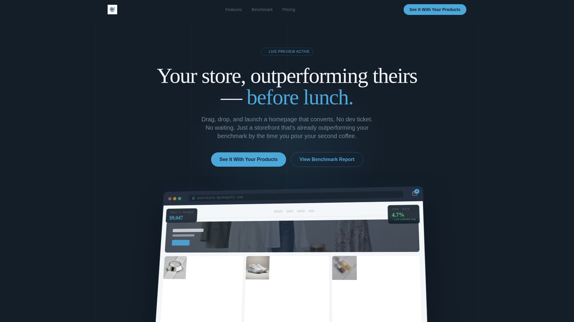 E-Commerce Store Homepage Data-Driven Website Template