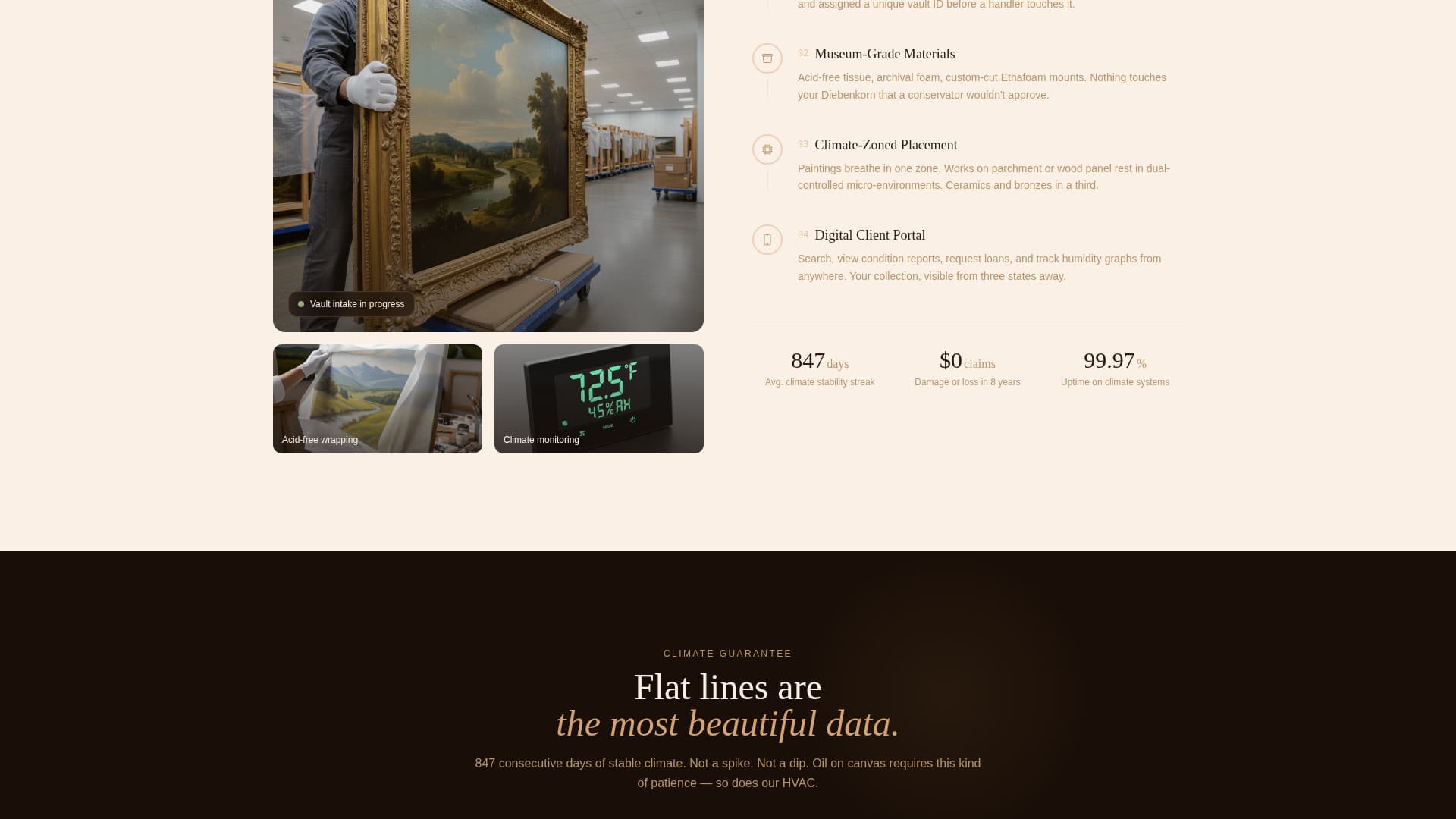 Vault - Premium Artstorage Landing Page Template
