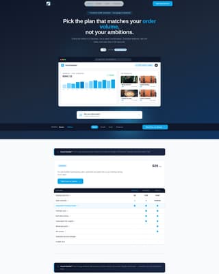 E-Commerce Platform Pricing Tiers & Plan Comparison Website Template
