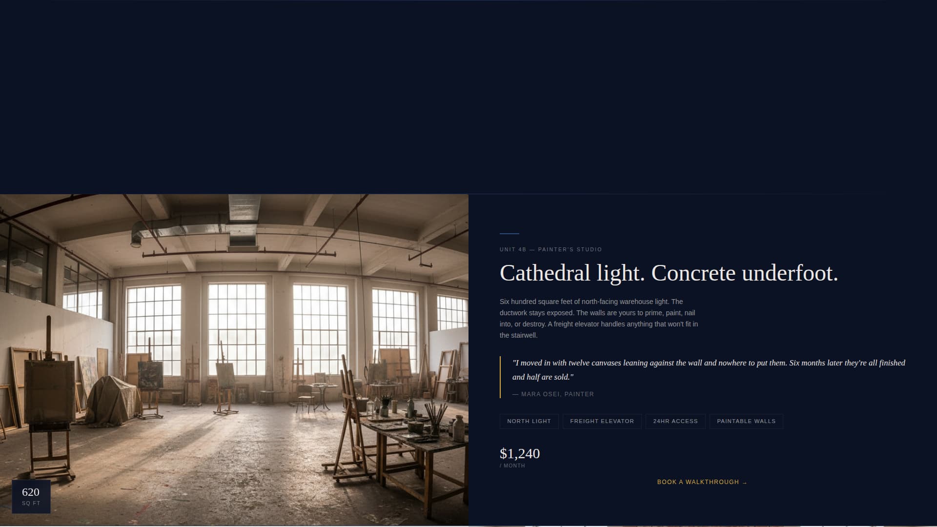Atelier - Inspiring Studiorental Landing Page Template