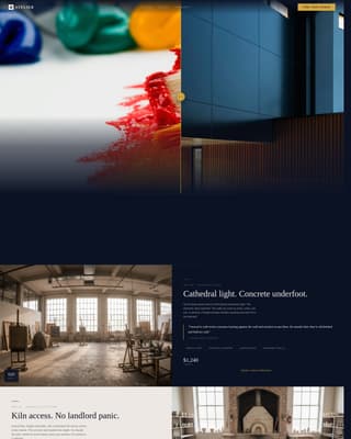 Atelier - Inspiring Studiorental Landing Page Template